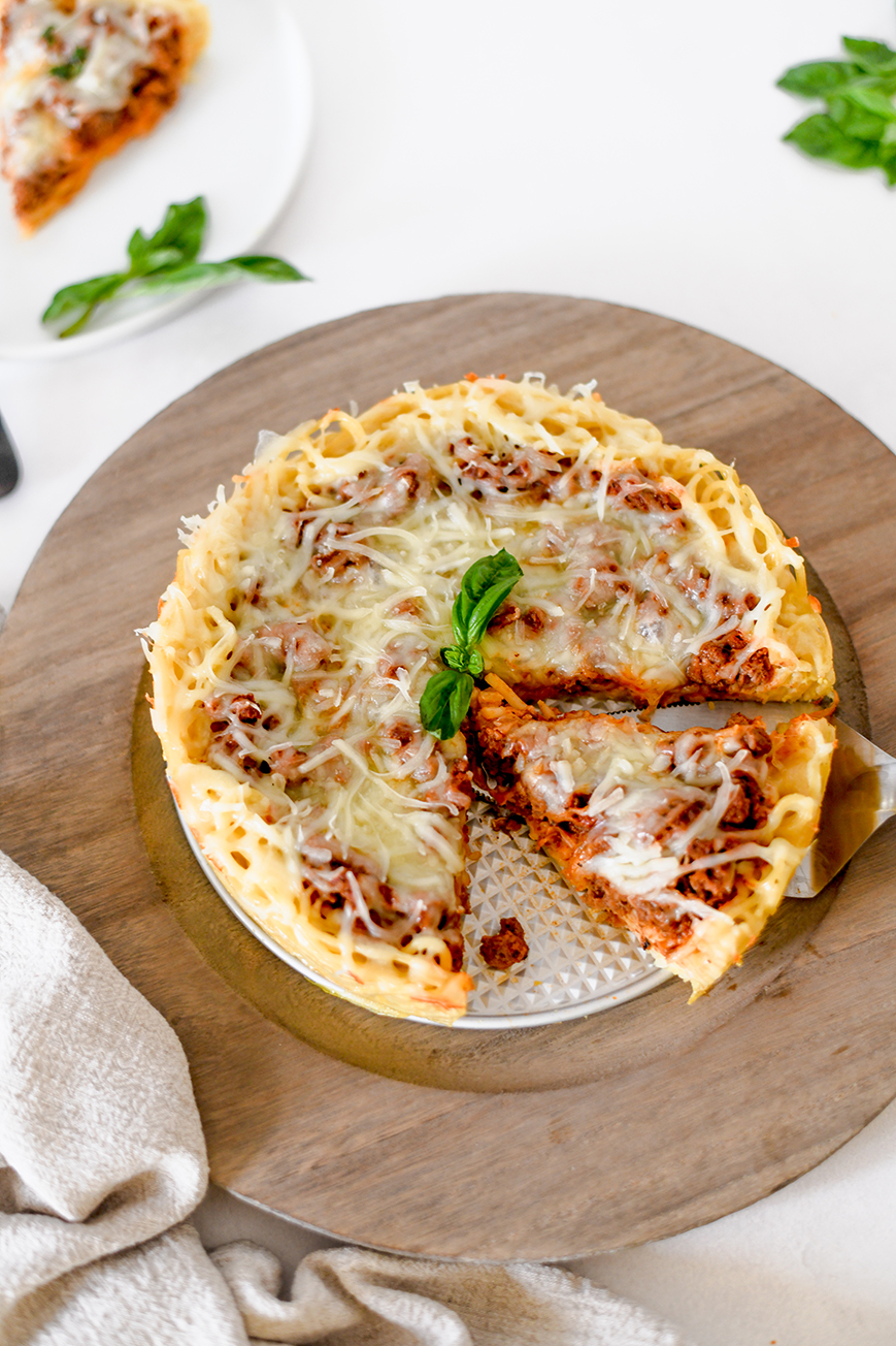 This Leftover Spaghetti Pie recipe is an easy weeknight supper